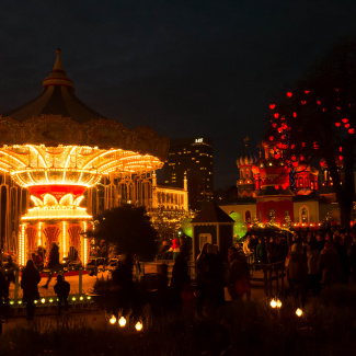 Christmas lights in Tivoli Gardens Copenhagen