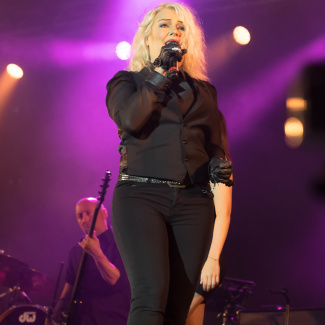 Kim Wilde with band at Tivoli Firheden in Aarhus Denmark